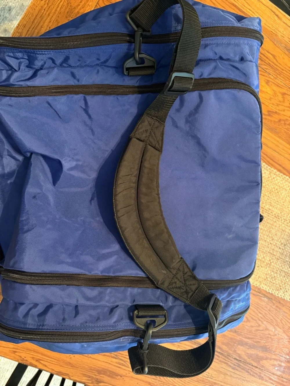 LL Bean Blue Travel Duffel Bag - XL capacity Vintage Y2K